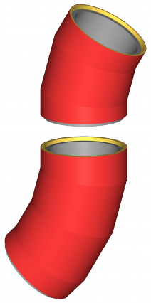 Spadit DN 400-60 - oblouky axo