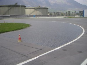 Pavement SKID-PAN Car racing polygon 1