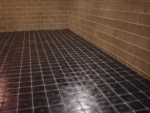 Floor from resistant basalt pavement in winery