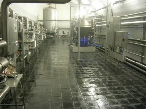 Basalt floor in brewery