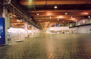 Basalt floor in industrial hall